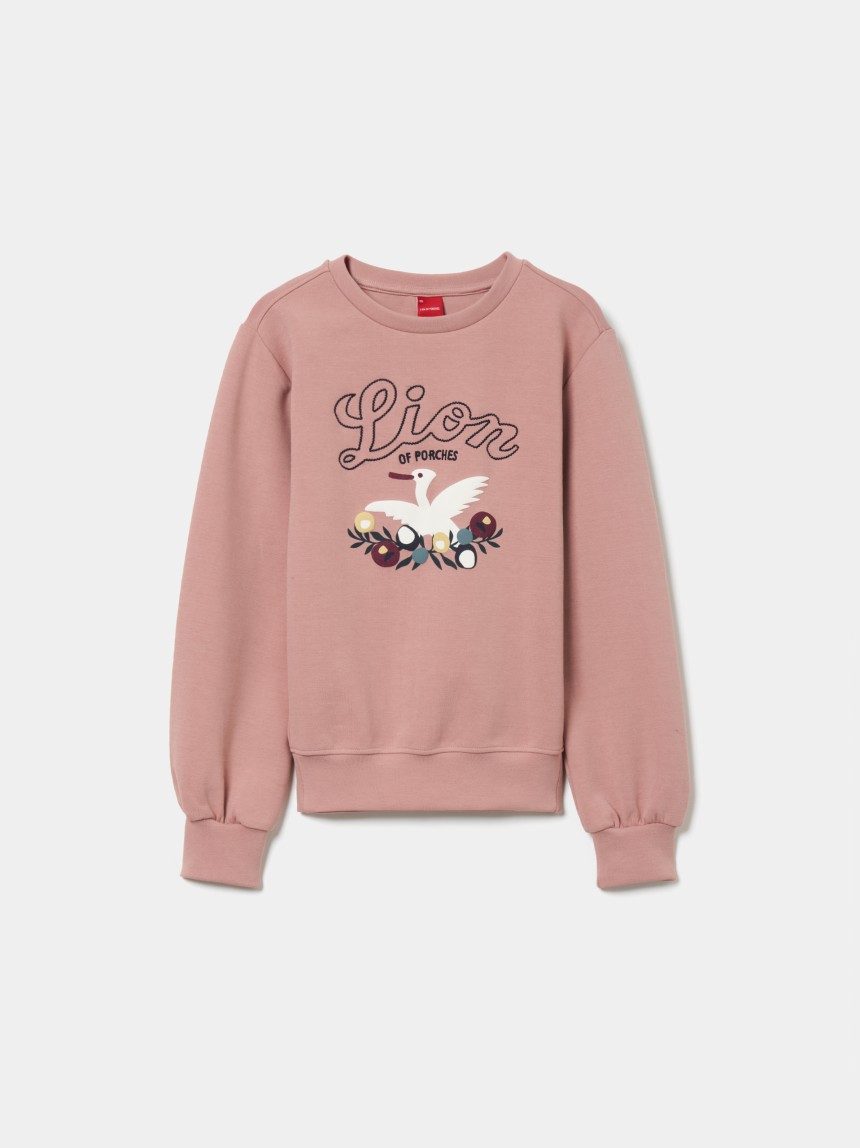 Sweatshirt de algodão com estampado