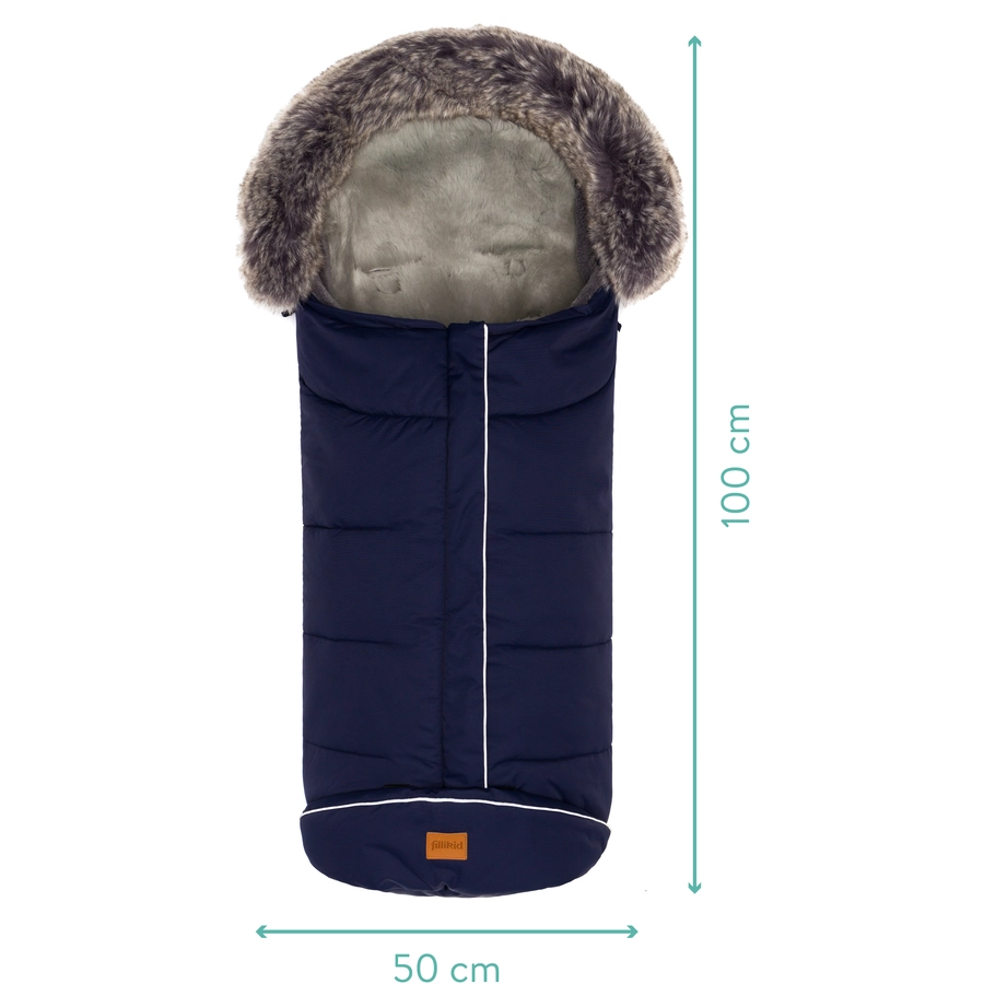 fillikid Winterfußsack Mavensi mit Lammfelleinlage navy