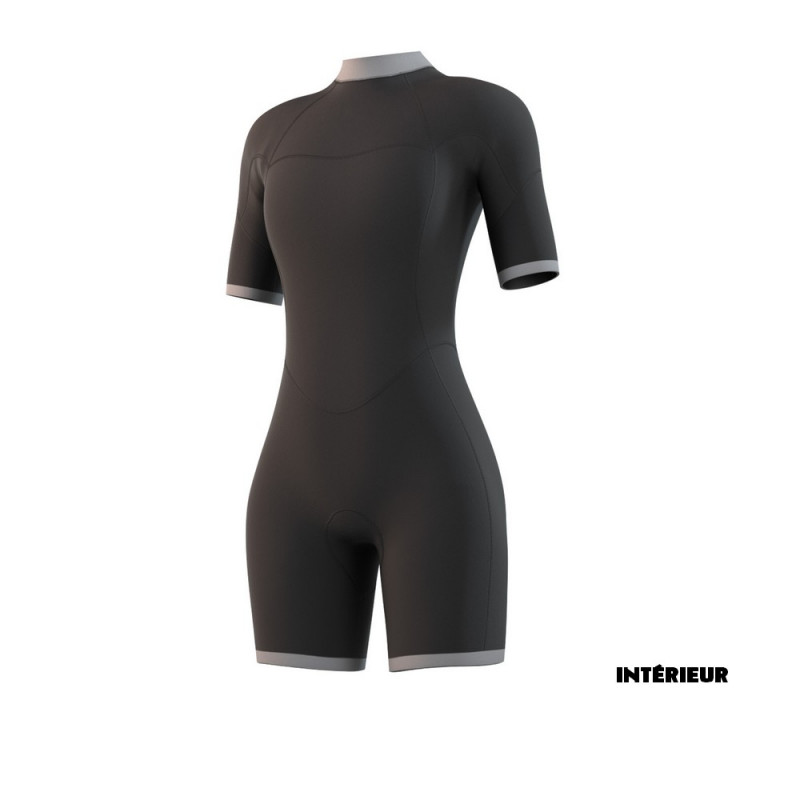 SHORTY MYSTIC BRAND 3/2 BACKZIP FEMME BLEU