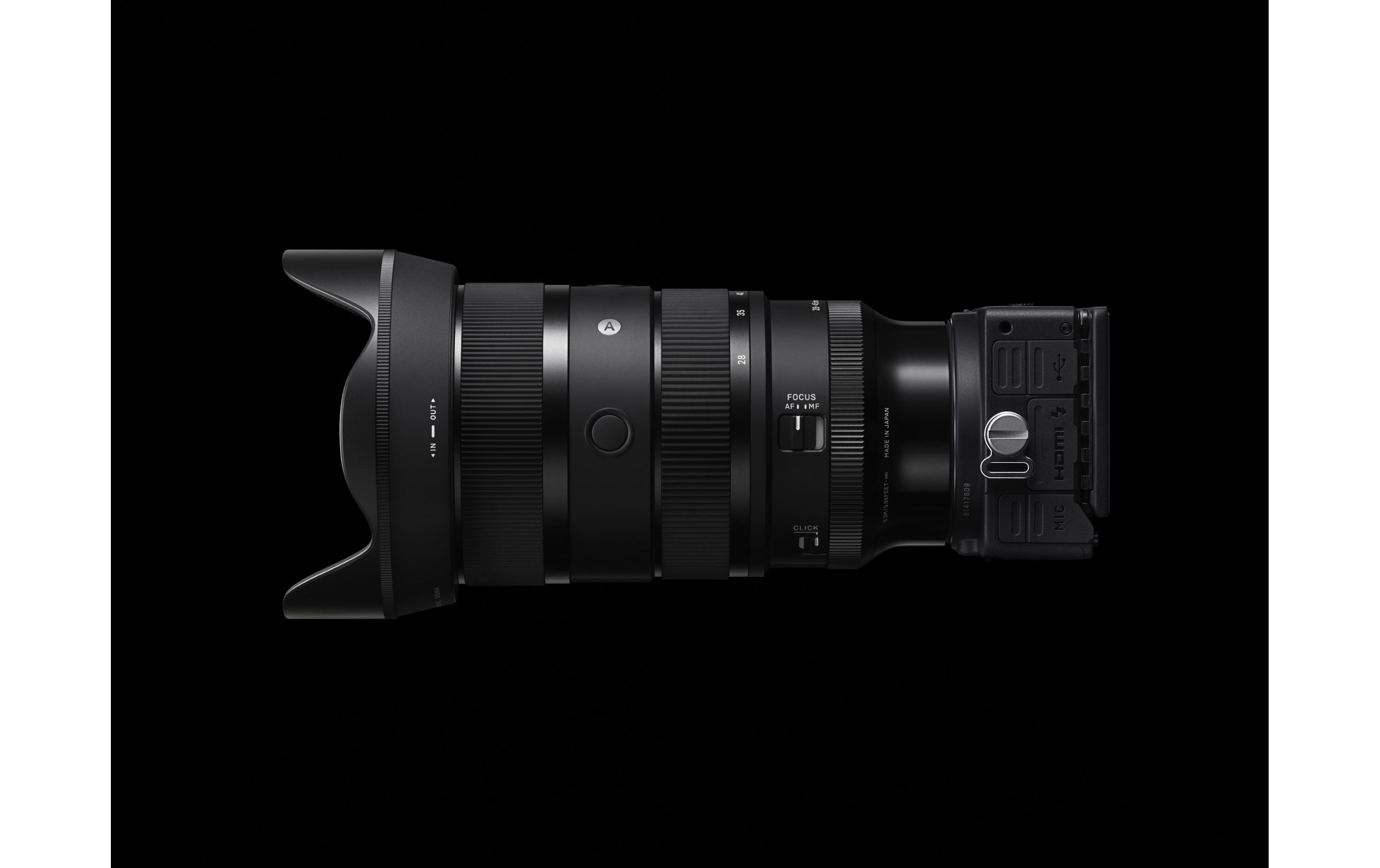 Zoomobjektiv 28-45mm F/1.8 DG DN Art Sony E-Mount<br>Vollformat-Zoomobjektiv mit einer konstanten maximalen Blendenöffnung von F1.8 und eine Schärfe und Klarheit vergleichbar mit der eines Festbrennweitenobjektivs ist