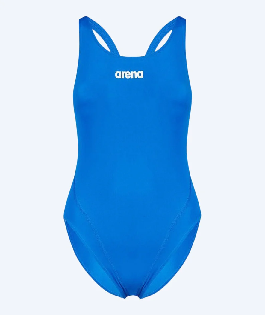 Arena badedragt til damer - Solid Swim Tech High - Blå
