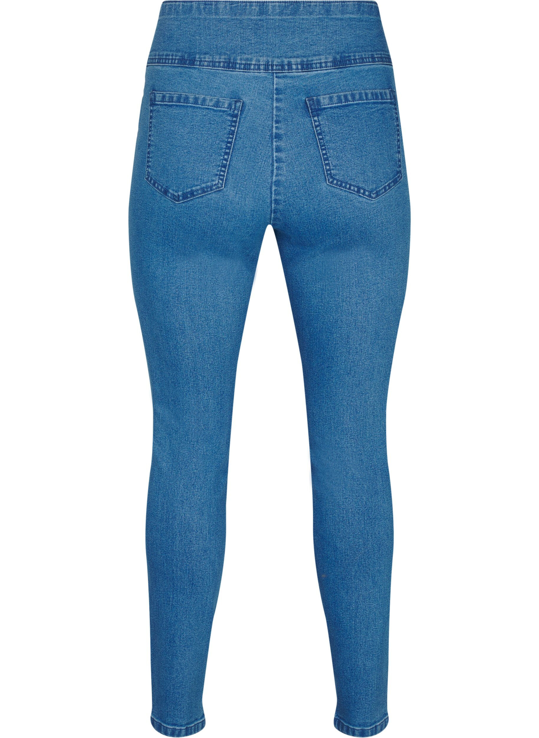 Stretchy jeggings med høj talje