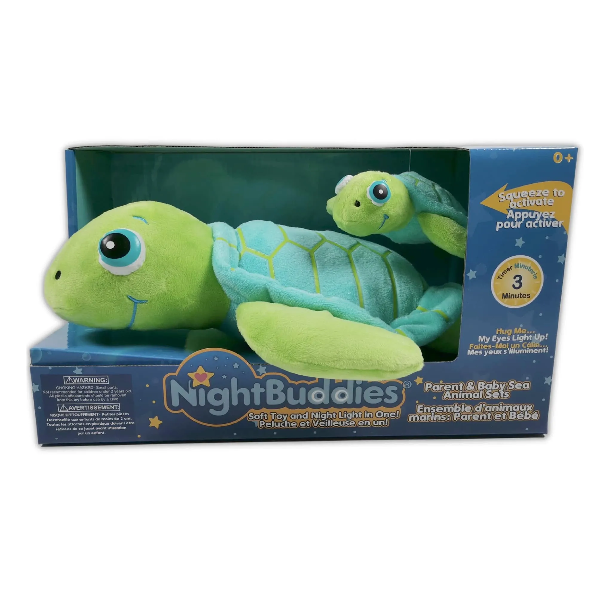 Cloud B Ensemble de 2 Tortues en Peluche Lumineuses 15-5