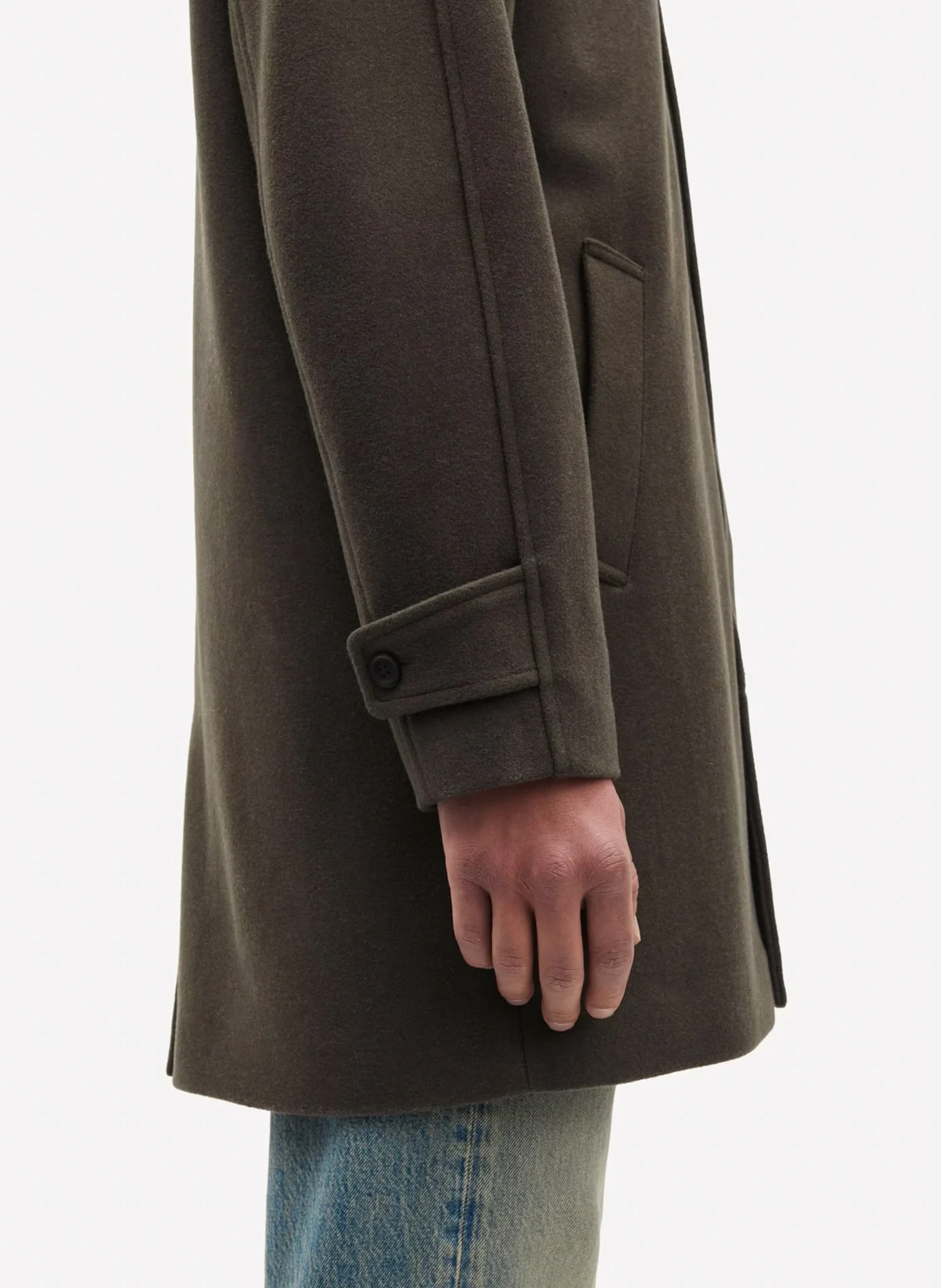SALABBY - Manteau col classique en laine mélangée | Vert