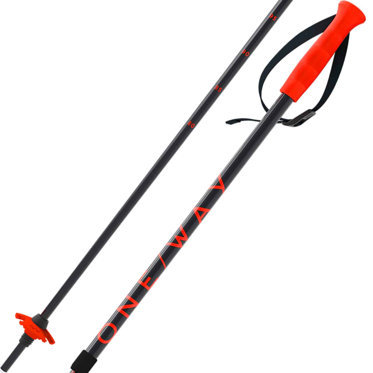 ONE WAY Junior Vario asphalt/neon orange | Alpinskistöcke | Skistöcke | Alpin Ski | XSPO