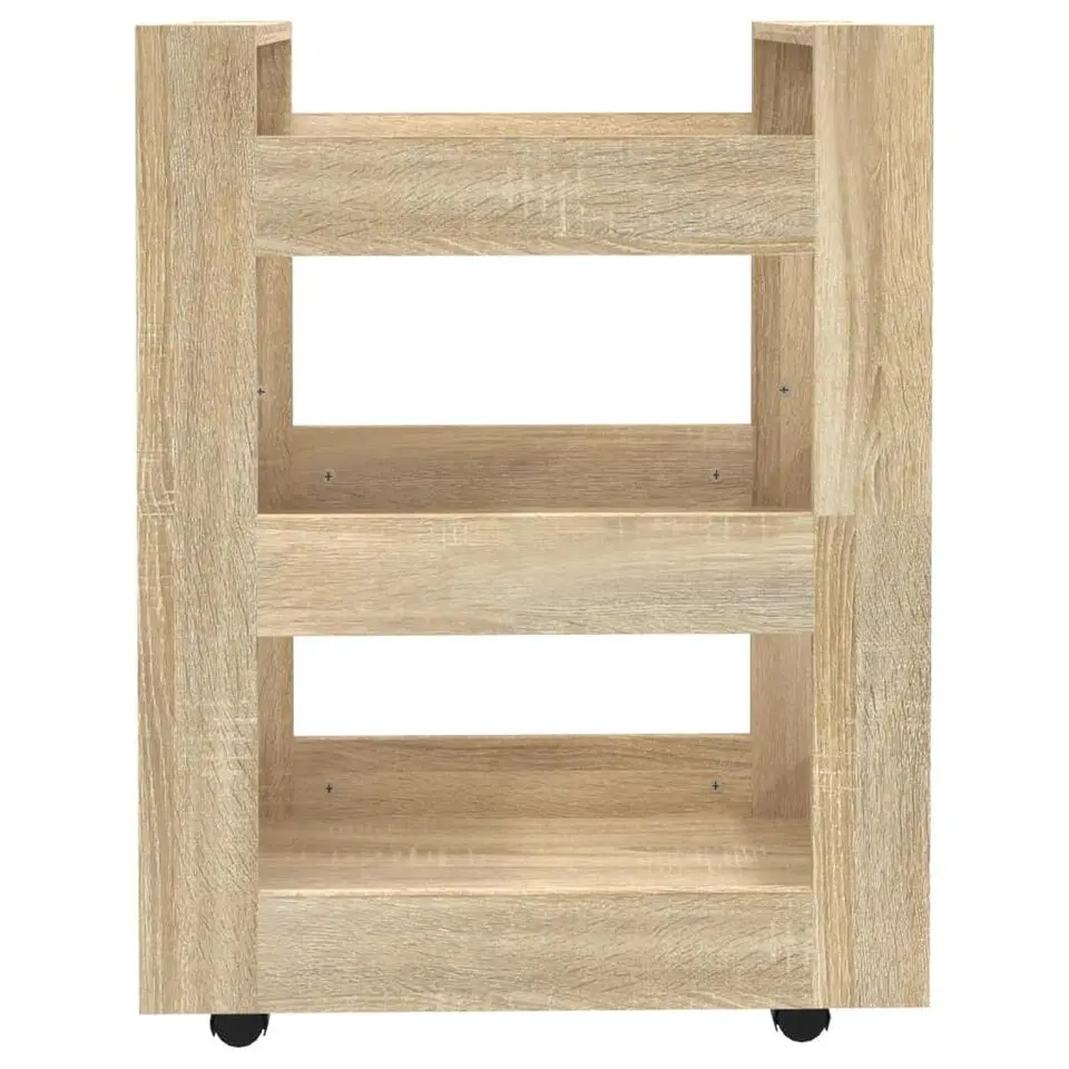 vidaXL - Keukentrolley - Bruin - Bewerkt hout