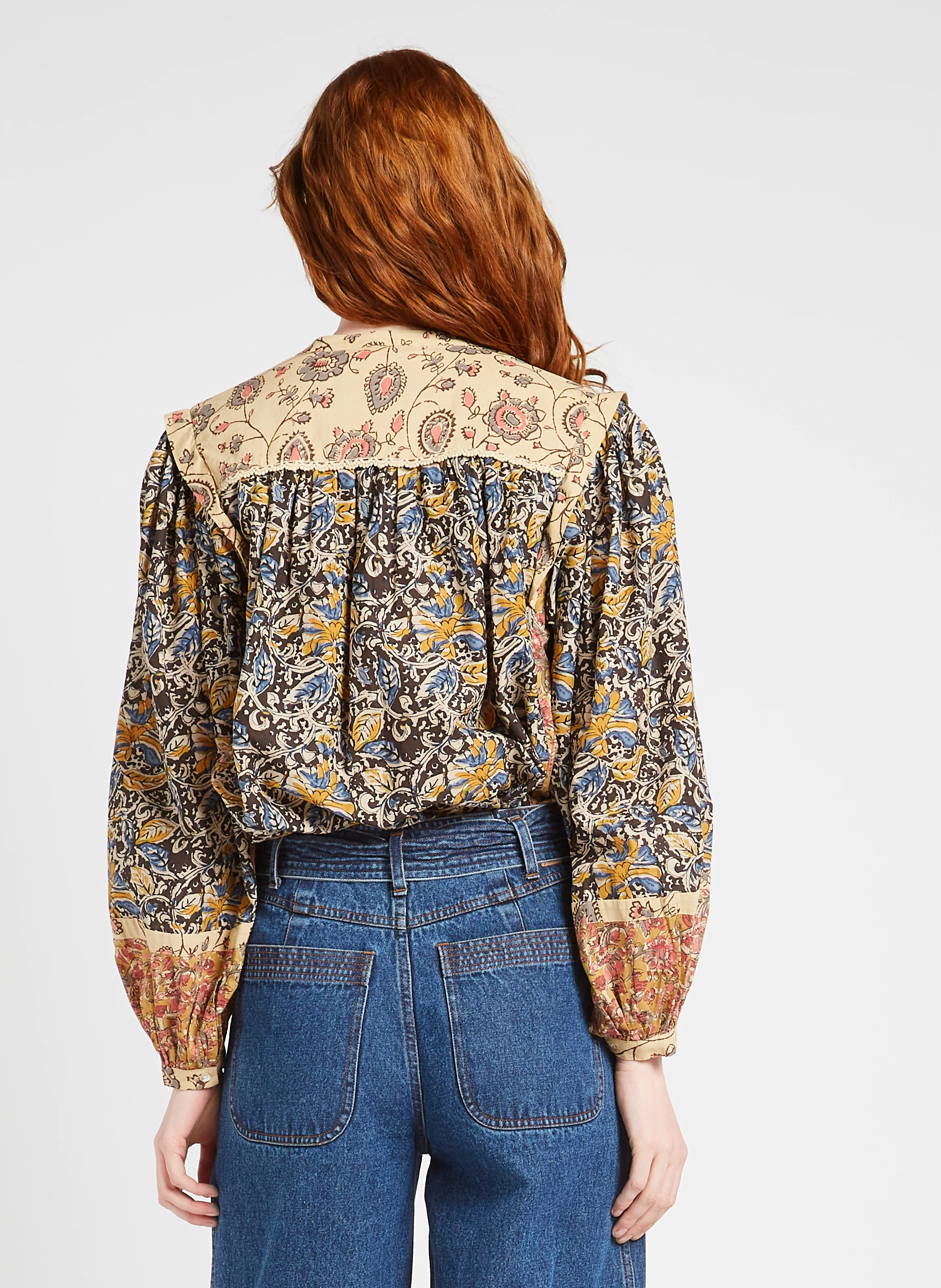 JANE - Chemise droite imprimée en coton bio | Multicolore