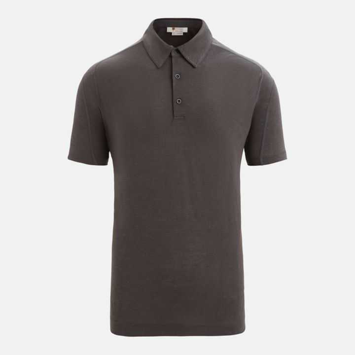 Polo Timberland x Icebreaker em Linho Merino para Homem, Cinza Escuro
