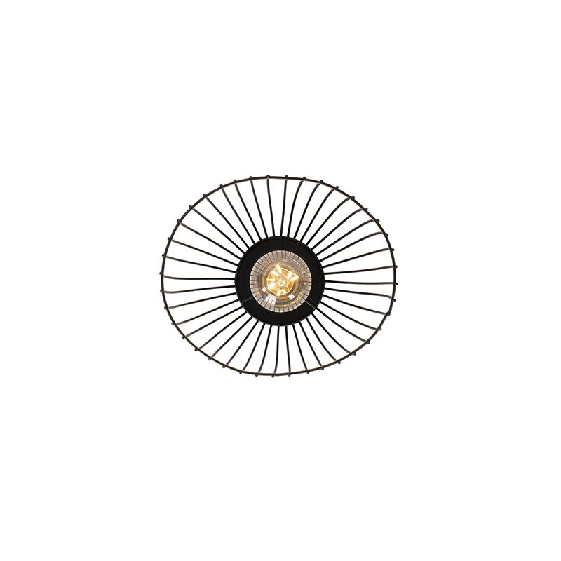 Design plafondlamp zwart draad 20cm - Pua