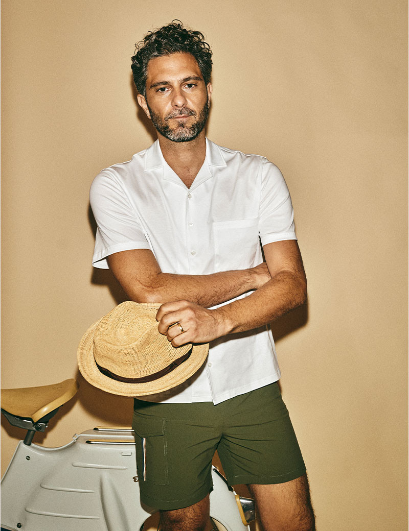 MOS MOSH CHEMISE MANCHES COURTES HOMME MARCO BLANC