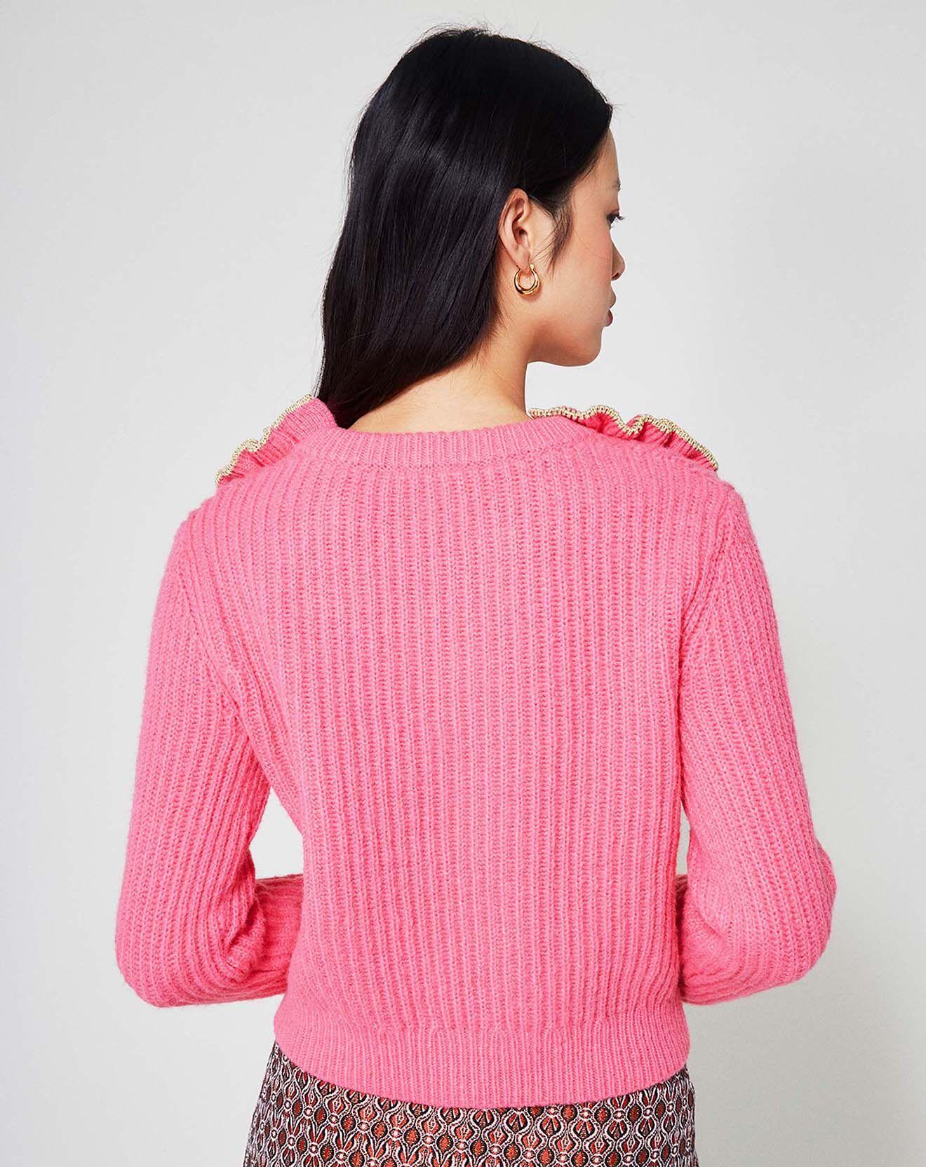 Manoush Pull Froufrou rose