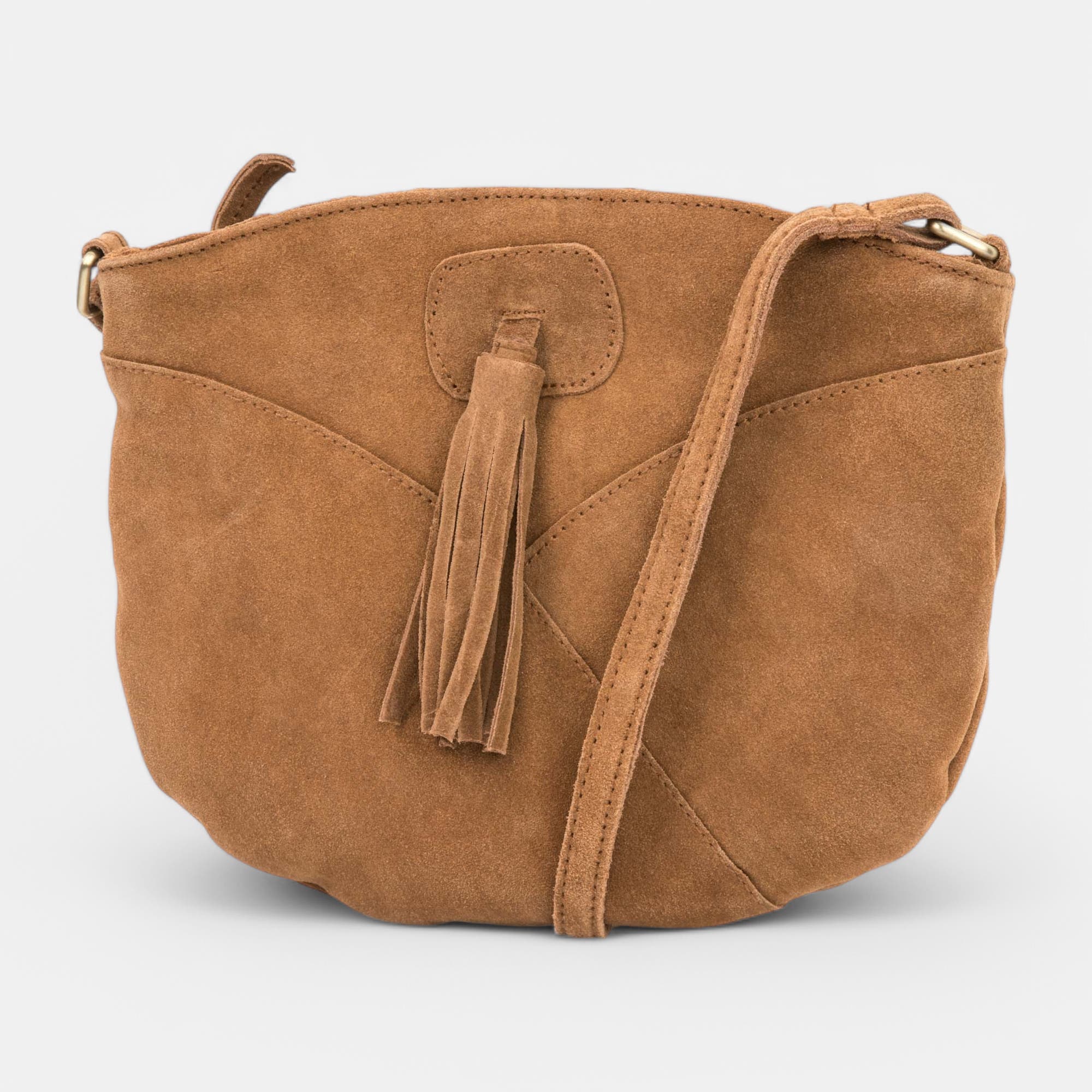 Sac bandoulière en cuir cognac