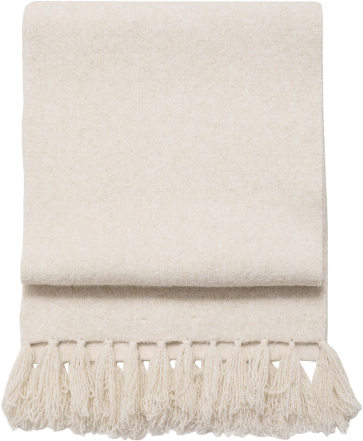 MANGO Detachable knitted scarf coat Light beige