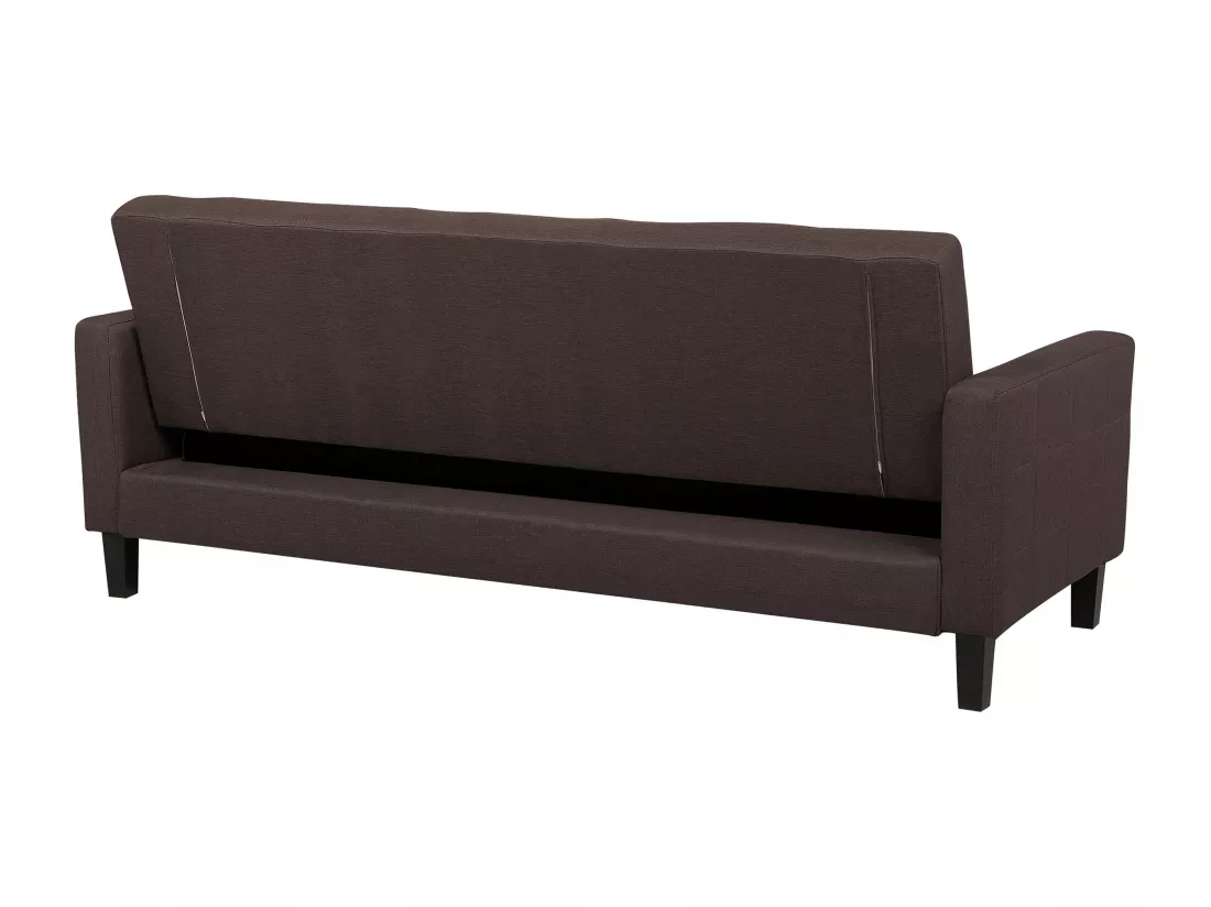 Canapé convertible 3 places en tissu marron VEHKOO