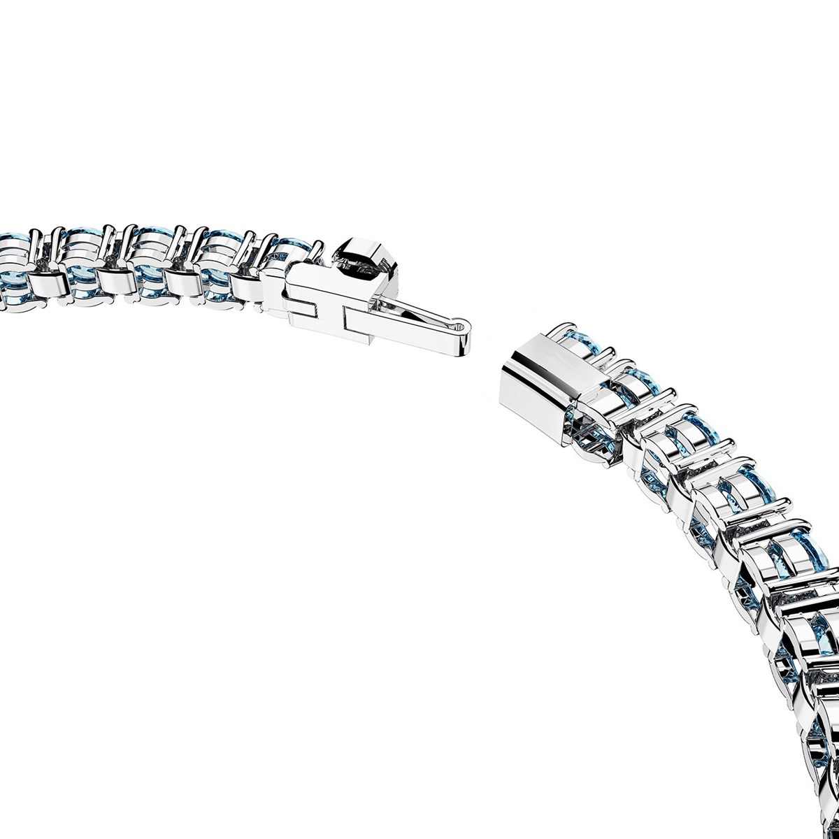 Bracelet Swarovski Matrix tennis bleu M