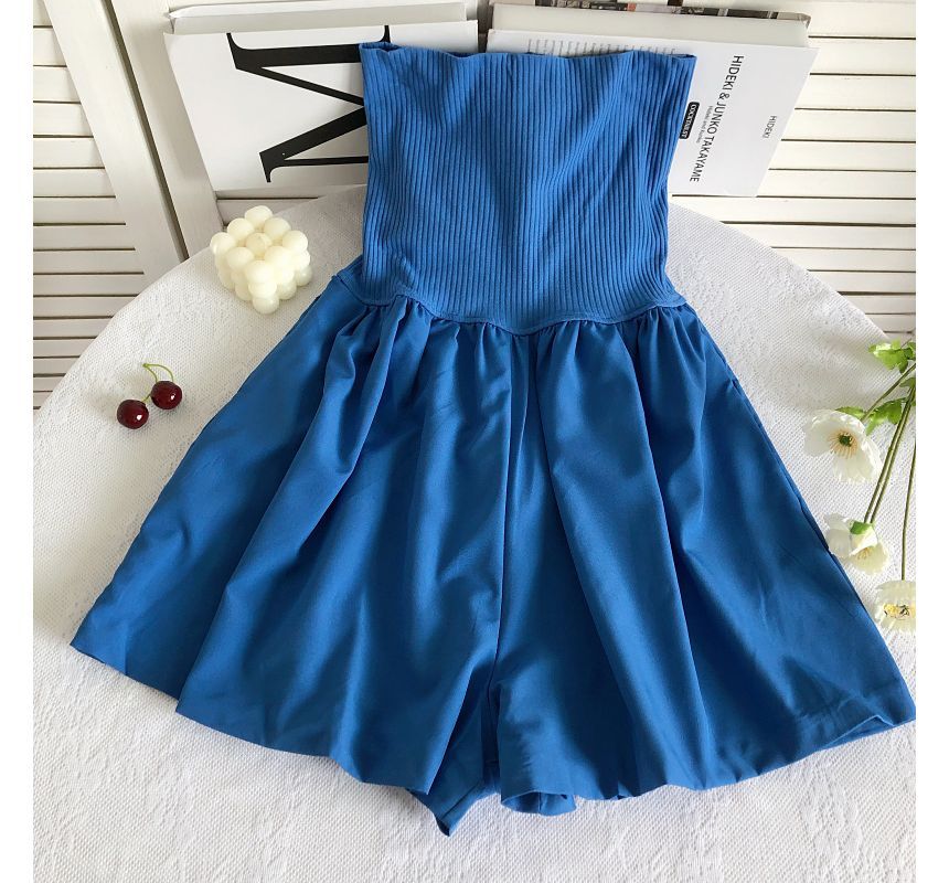 Iasia - Strapless romper met wijde pijpen