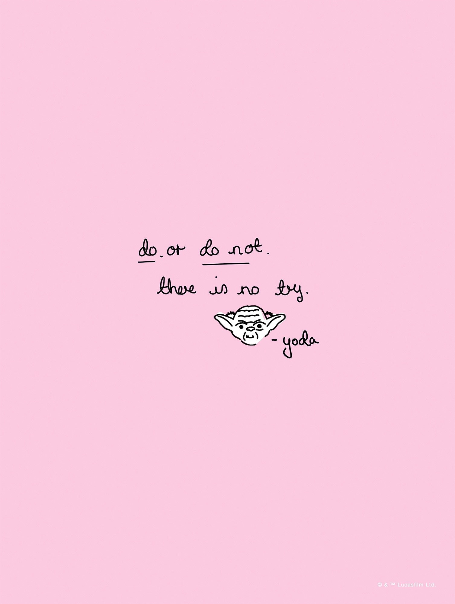Komar Bild »Star Wars Quote Yoda Cute« Disney 1 Stk. tlg. Wandbild zur Dekoration im Kinderzimmer - ohne Rahmen