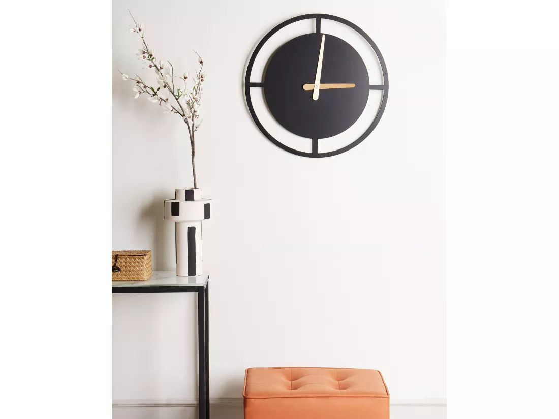 Horloge murale TRIENT 40 cm Métal Noir