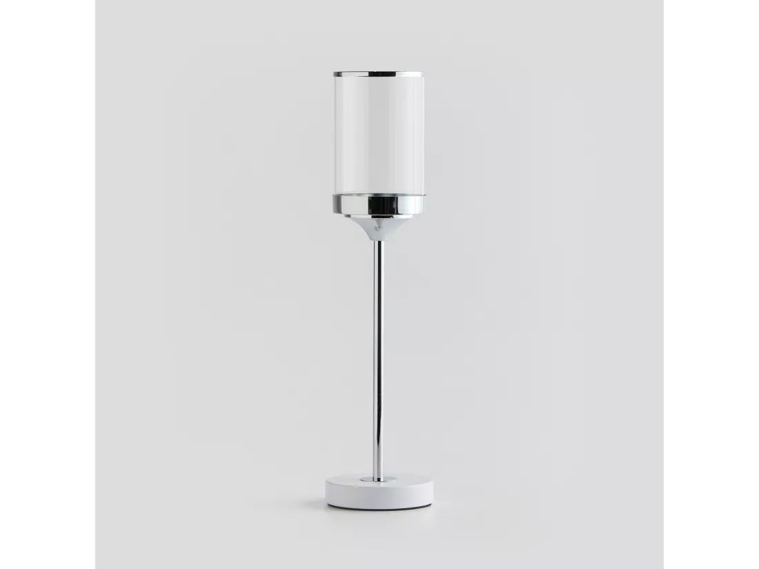 Bougeoir Enlaceso Argent Moyen 47 x 12