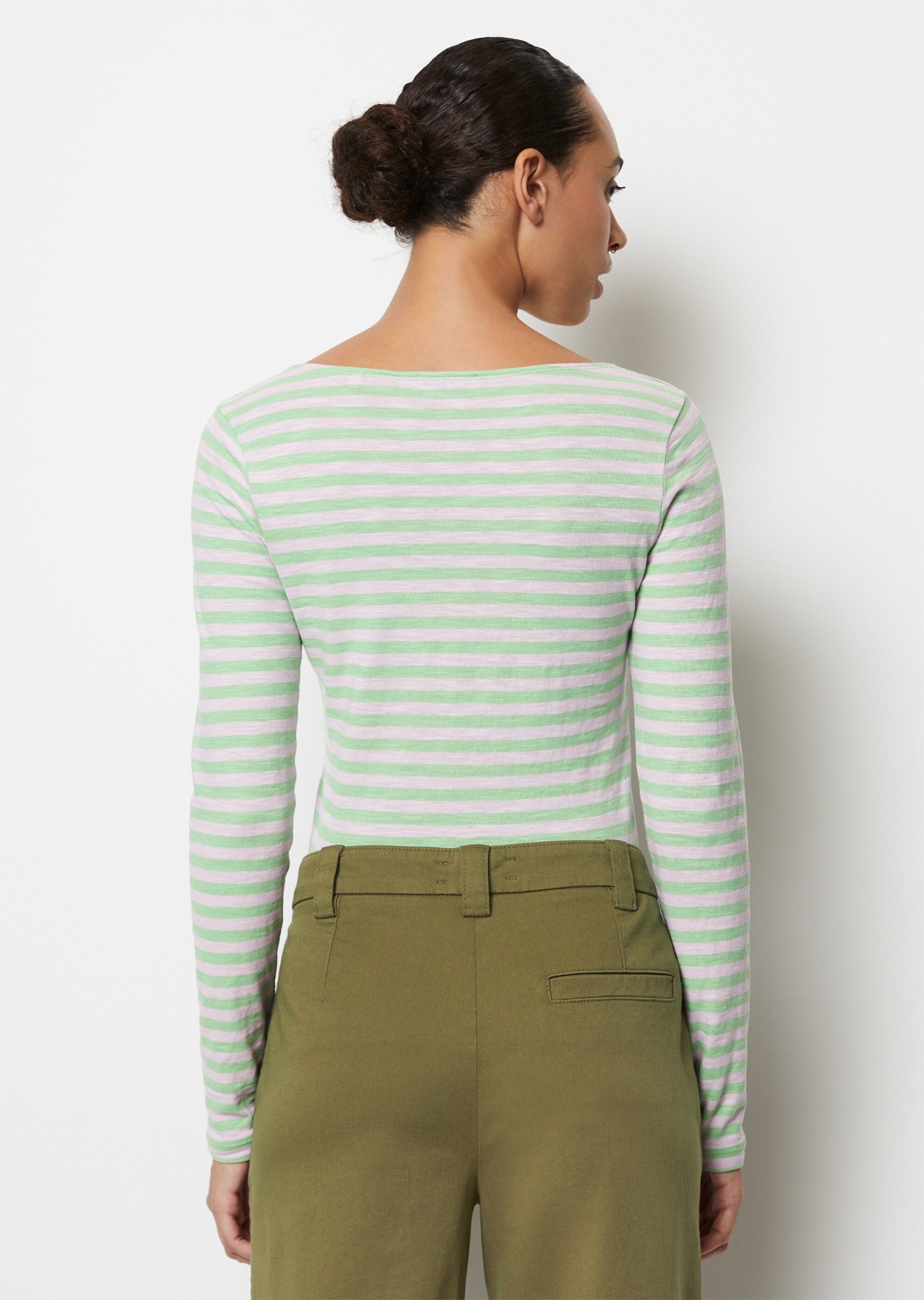 Ringel-Longsleeve regularaus Slubjersey