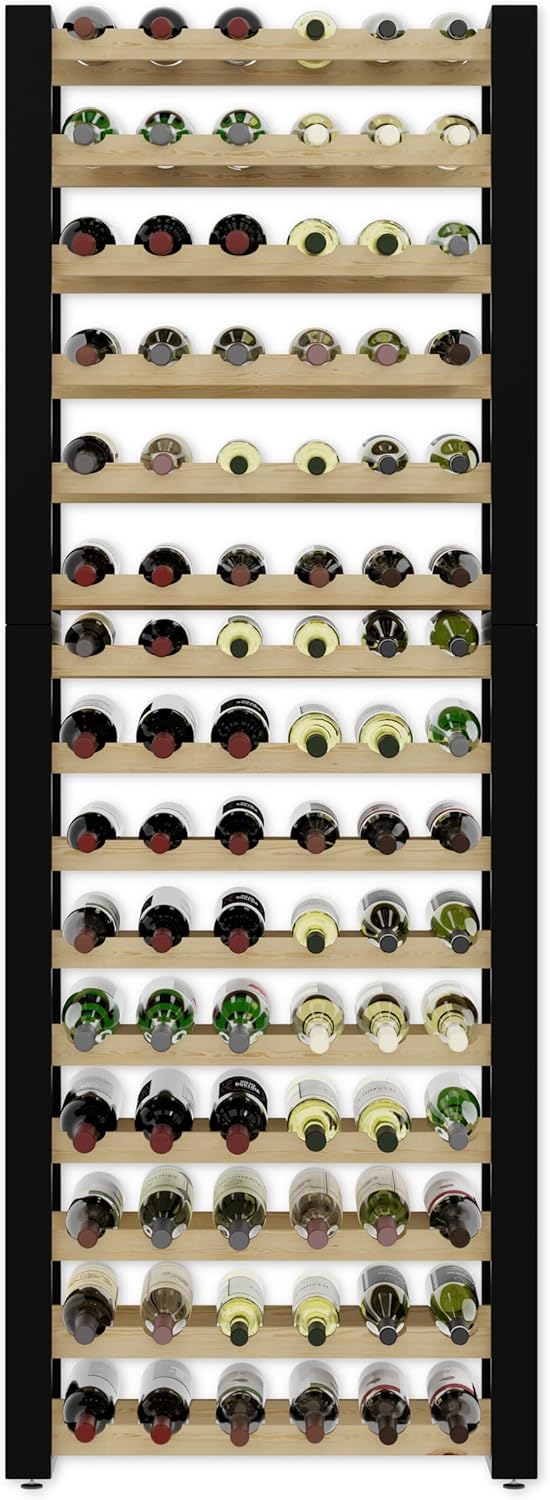 Lenmar Serie RW Weinregal aus Holz für Flaschen, LOFT, Flaschen, Wein, Flaschenregal, Kellerregal, Regale, Flaschenhalter, Weinständer … (LOFT 90, 204 x 74 x 27, 90 Flaschen)