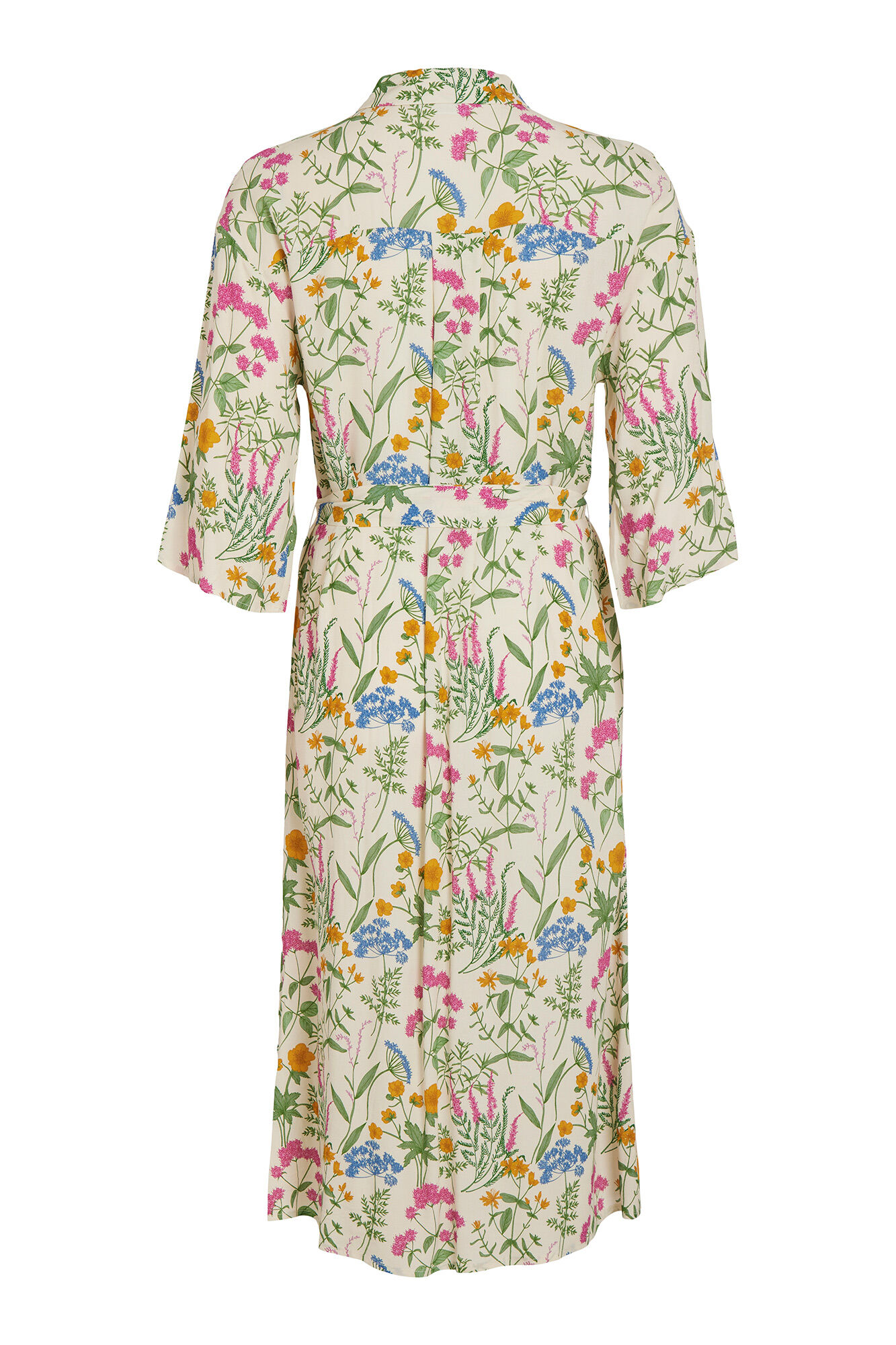Vestido camisa floral - Cinza