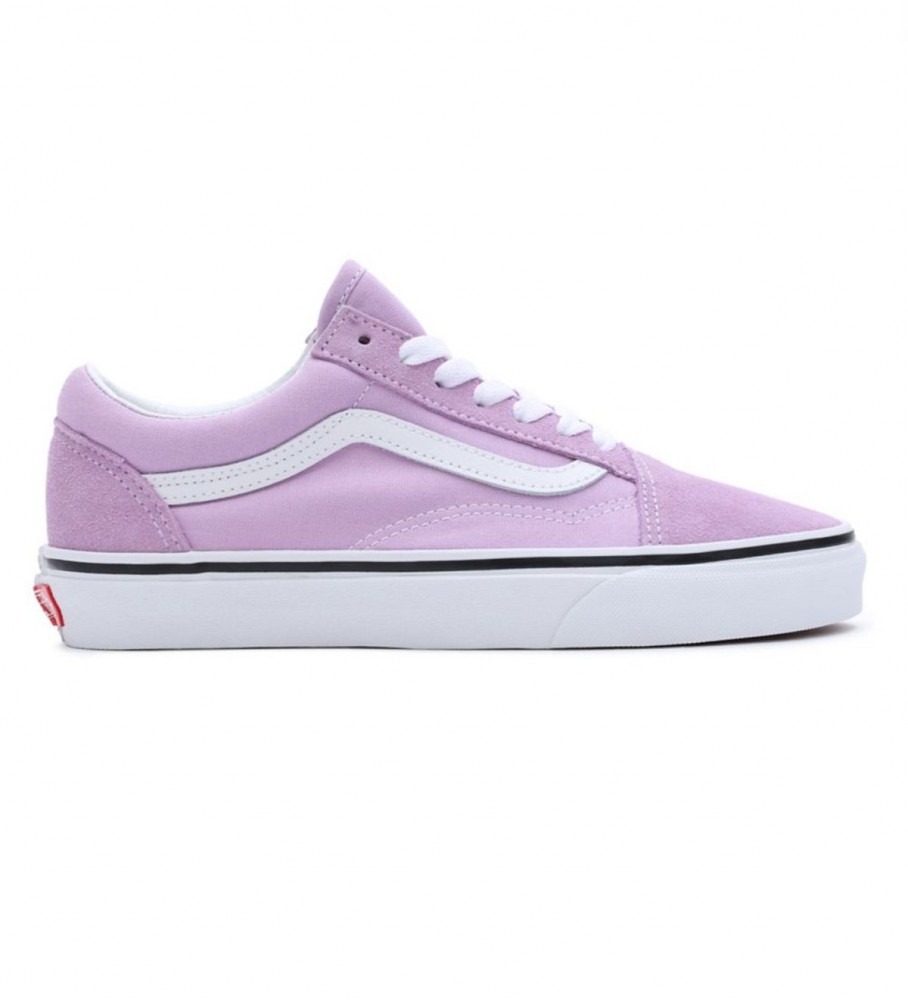Tênis Vans Old Skool de couro rosa