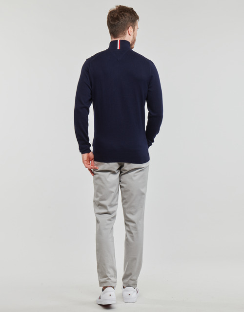 Tommy Hilfiger - PIMA ORG CTN CASHMERE ZIP MOCK - Marine