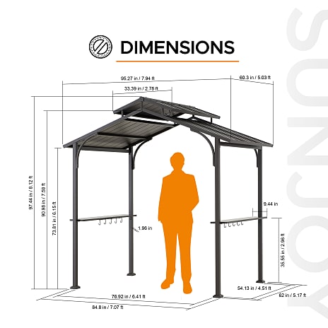 Ecrins grillpavillon - 153 x 242cm