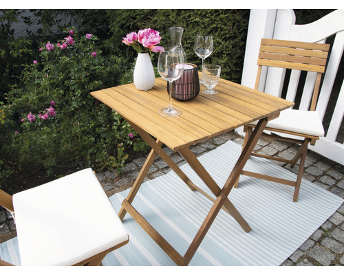 Garden Place Lisa 2-zits balkonset bestaande uit: 2 stoelen, tafel, hout, bruin