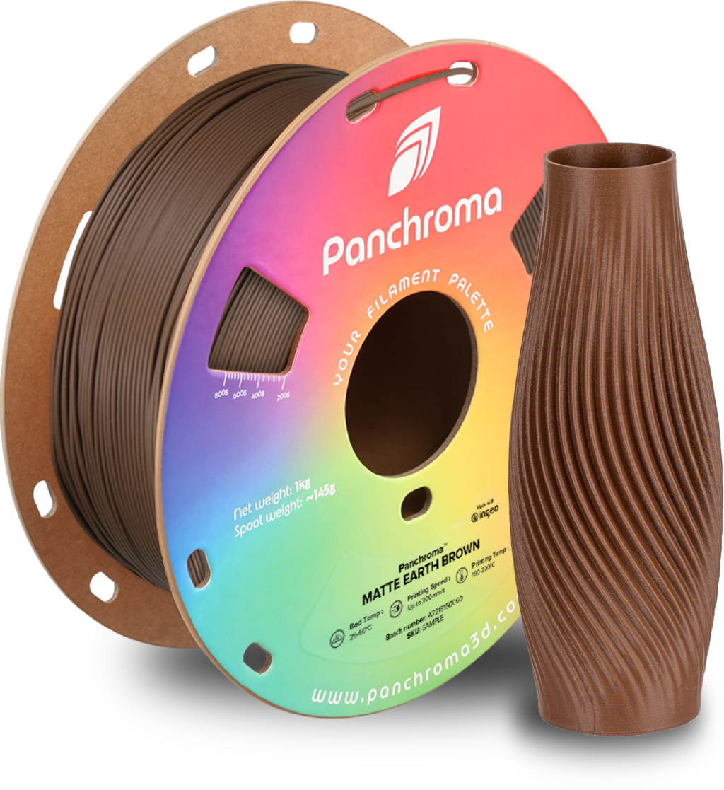 Polymaker  Panchroma™ PLA Matte Earth Brown, 1,75 mm / 1000 g    Matte Eleganz in Earth Brown
