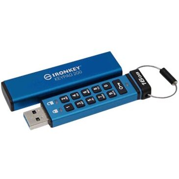 Kingston Technology IronKey Keypad 200 de 16 Go, FIPS 140-3 niveau 3 (en attente), chiffrement AES-256