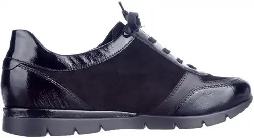 Semler zwart suede/lak combi N8125-586 H - maat 9 veterschoen zwart suede/lak combi - maat 9 Calandschoen