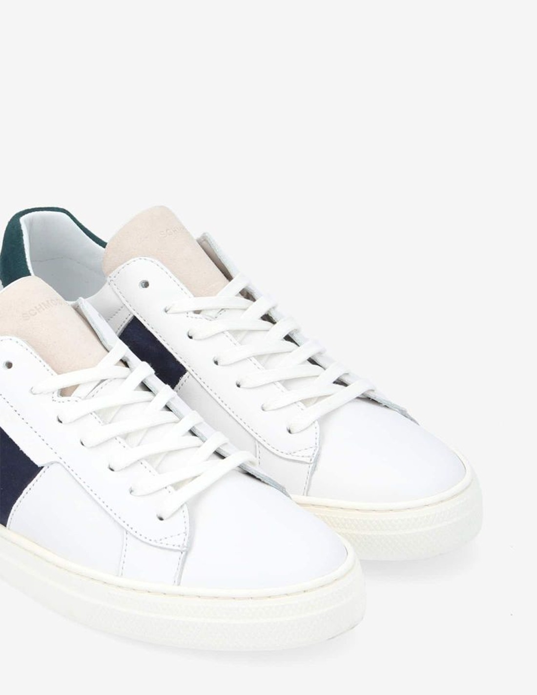 schmoove Baskets de ville Homme Spark Gang M Blanc/Noir Cuir