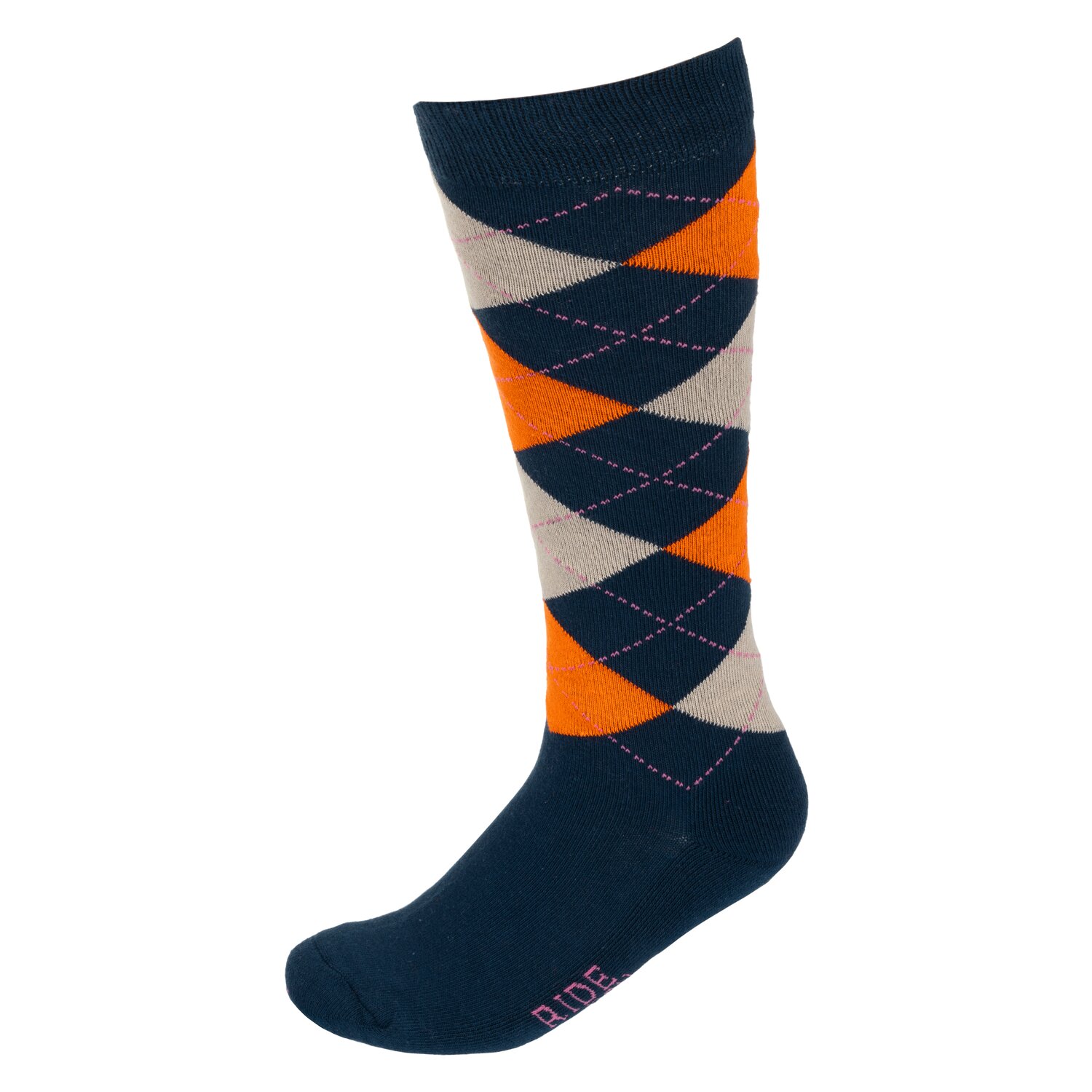 RIDE now Kniestrümpfe mit Rautenmuster  - navy/orangeflame/desert