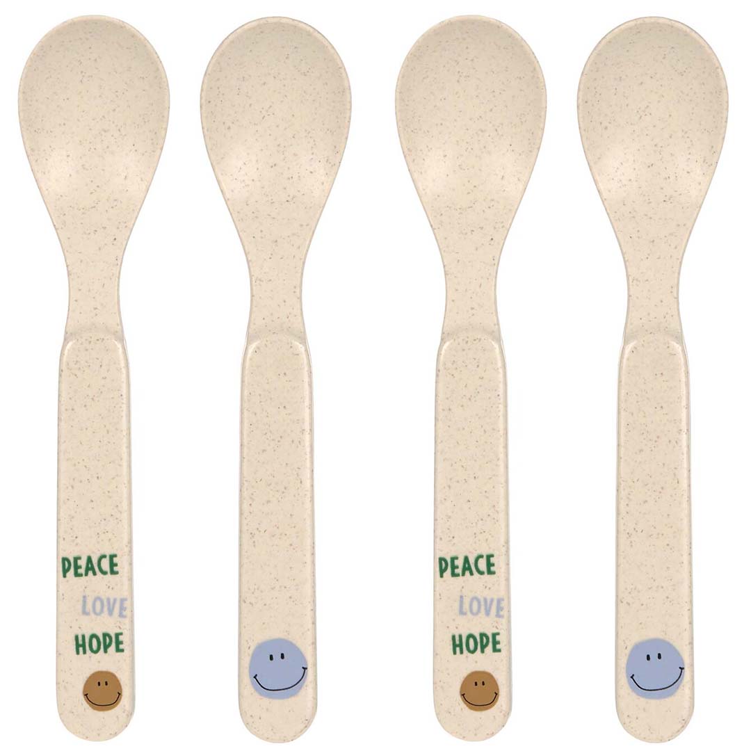 lässig kinderlepels happy rascals - smile sky blue - 4st