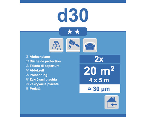 Zeildoek D30 transparant 4x5m 2-pack