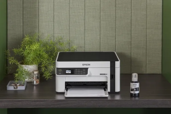 Epson EcoTank ET-M2120 - Multifunktionsprinter - S/H - blækprinter - A4/Legal (medie) - op til 15 spm (udskriver) - 150 ark - USB, Wi-Fi - hvid