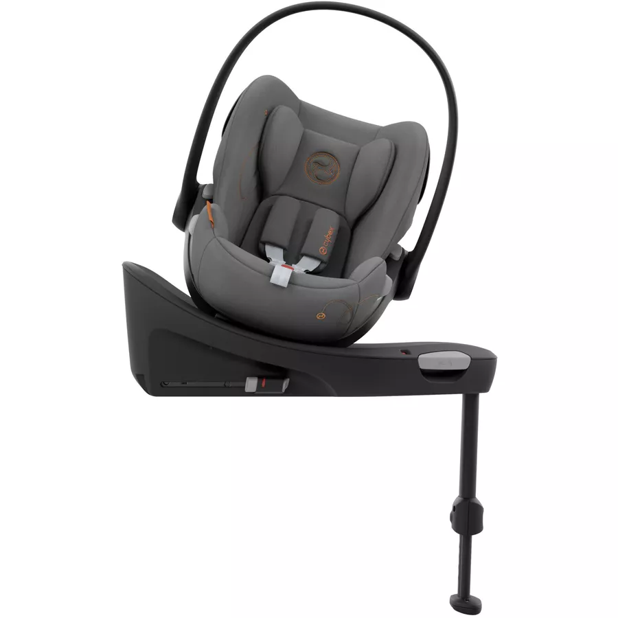 cybex GOLD Babyschale Cloud G i-Size Lava Grey mit Basisstation Base G