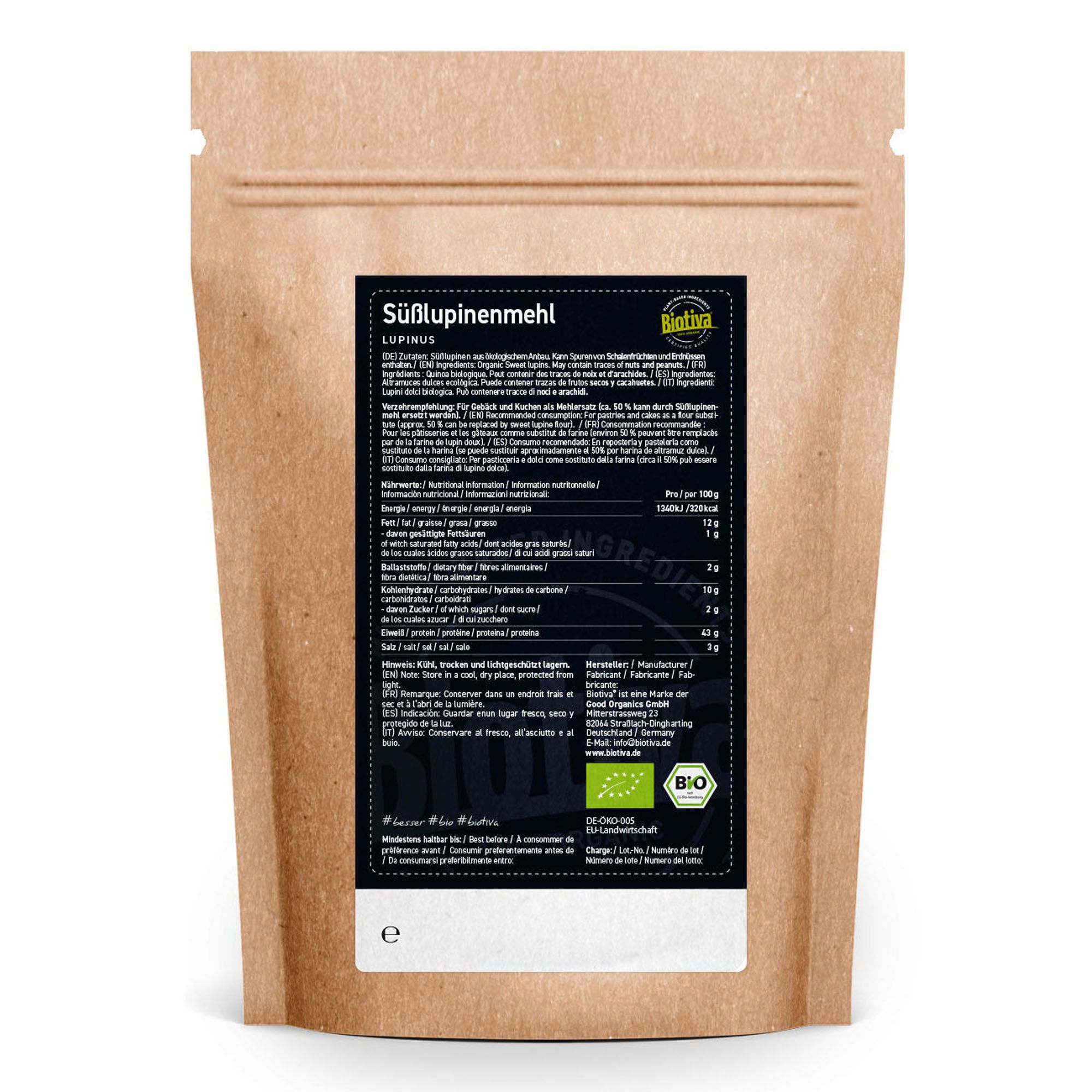 Biotiva Süßlupinenmehl Bio