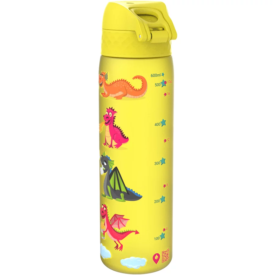ion8 Trinkflasche auslaufsicher 500 ml Drachen  gelb