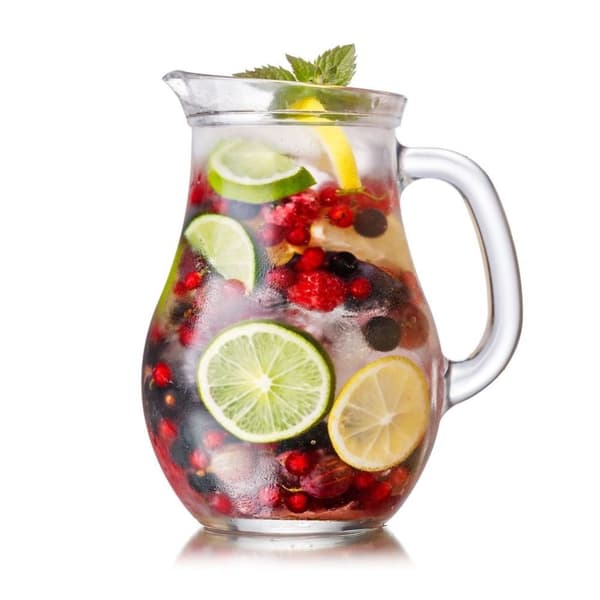 Glassmugge med helletut, håndtak og måleindikator 250 ml