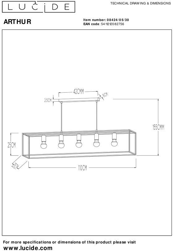 Lucide Arthur Hanglamp