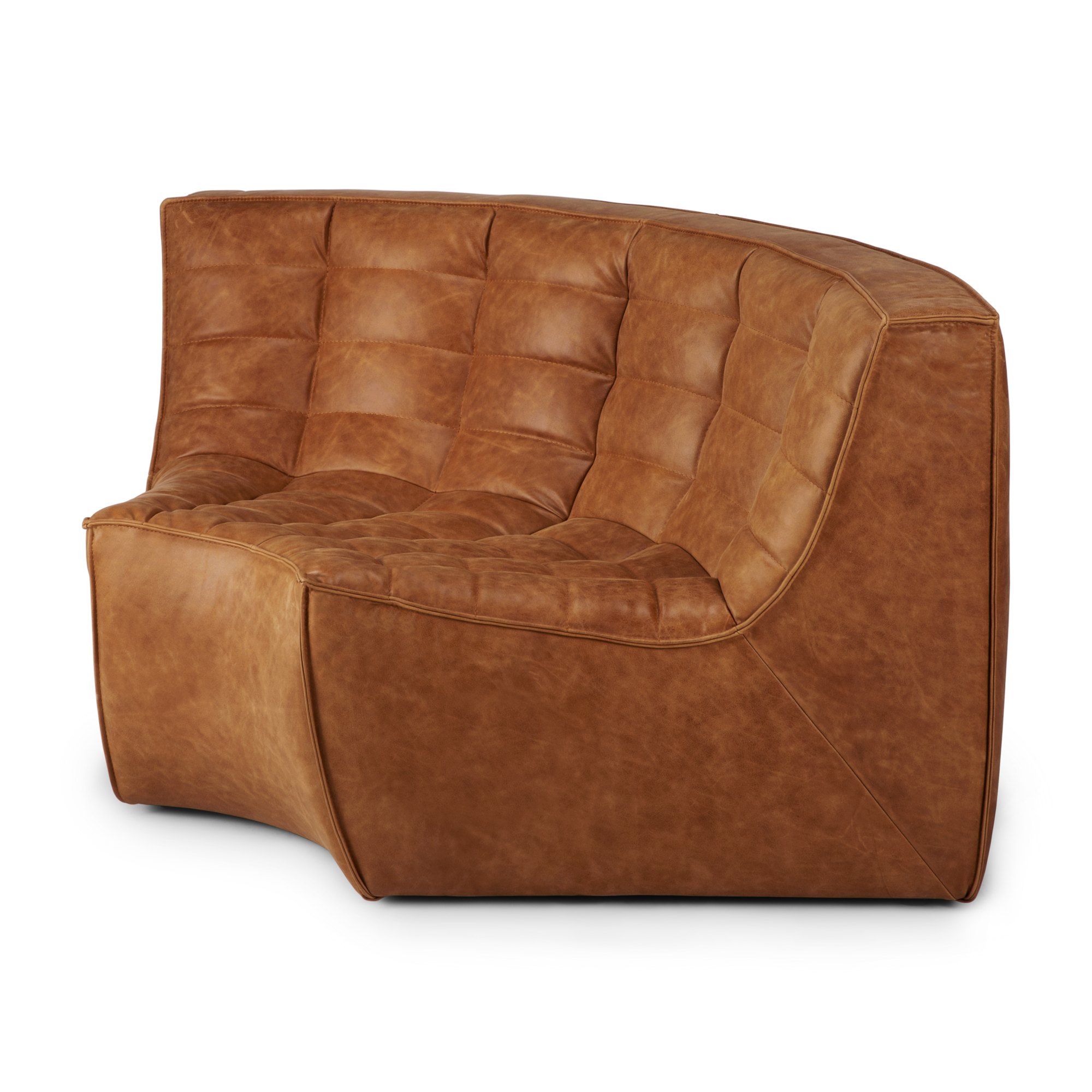 Sofa N701 90° round corner - old saddle