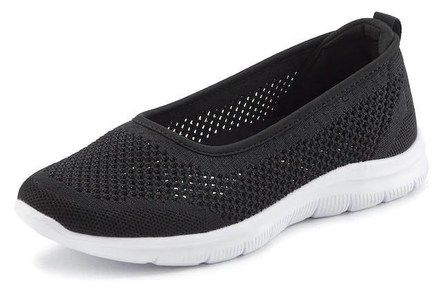 LASCANA Sneaker Ballerinas  ultraleichter Slipper, Freizeitschuh zum Reinschlüpfen VEGAN