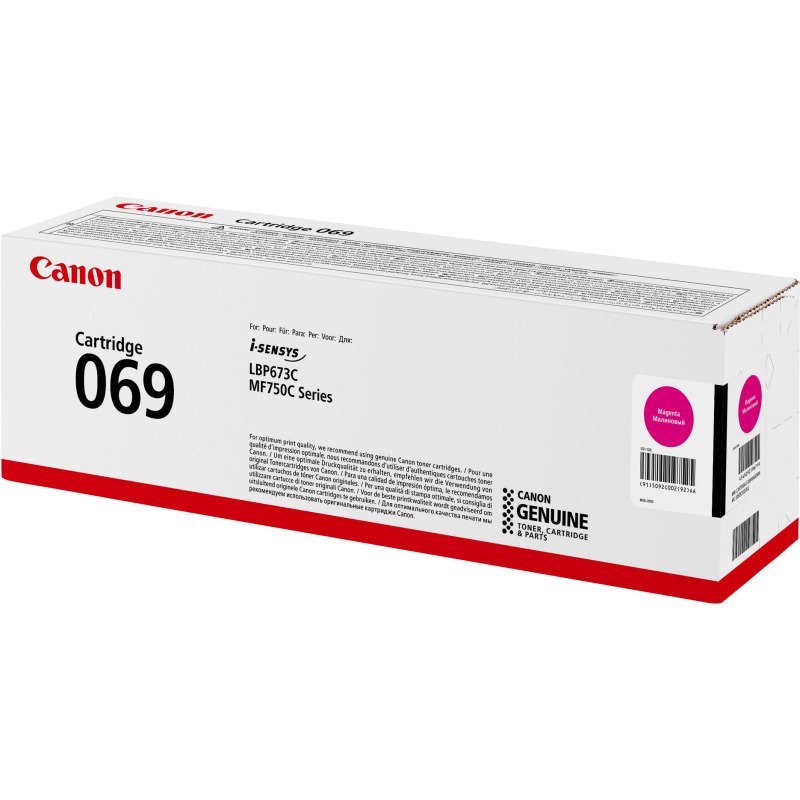 Toner Canon 069 couleurs séparées pour imprimante laser