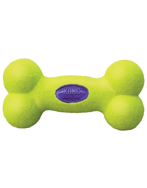 Kong Air Squeaker Bone Geel - Hondenspeelgoed