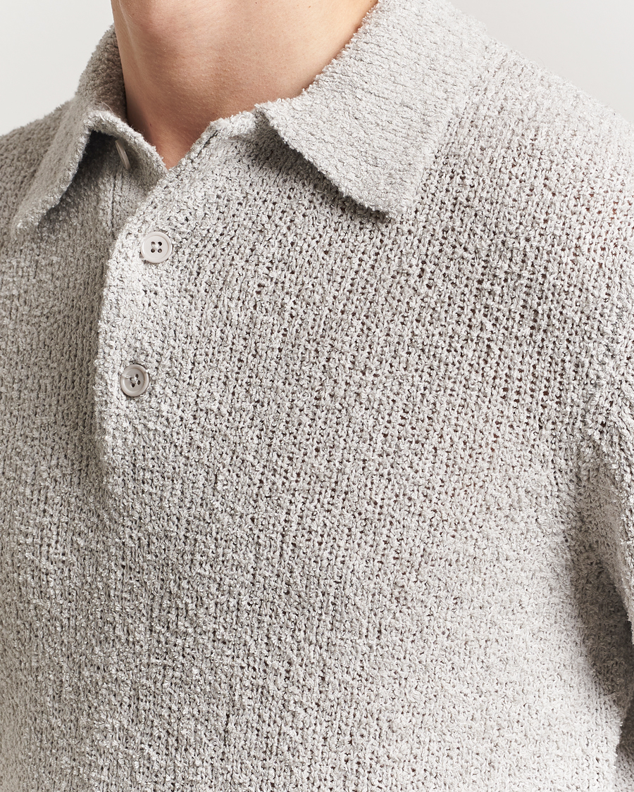 A Day's March Dover Structured Polo Light Grey