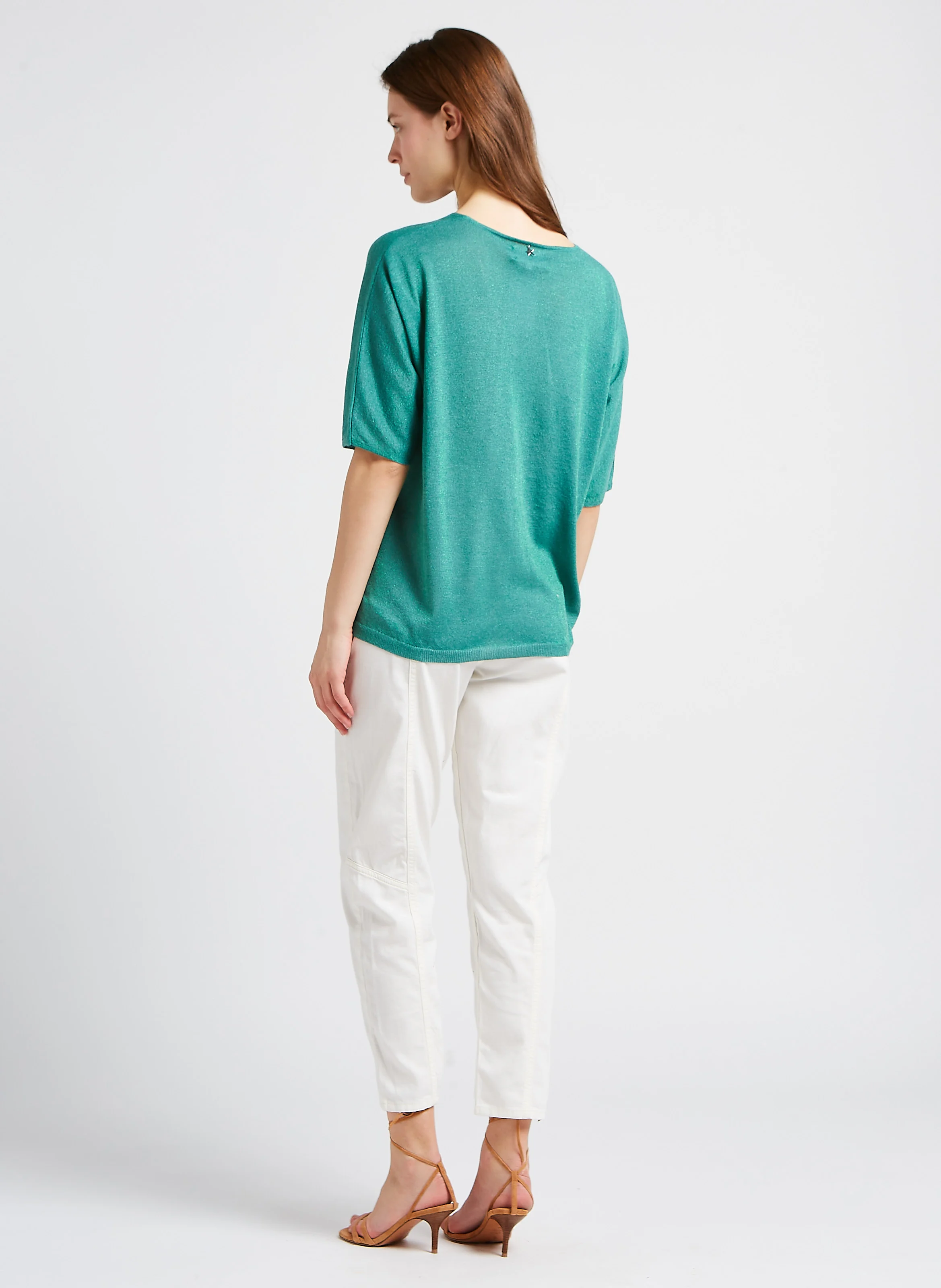 OMNY - Pantalon droit en coton| Blanc
