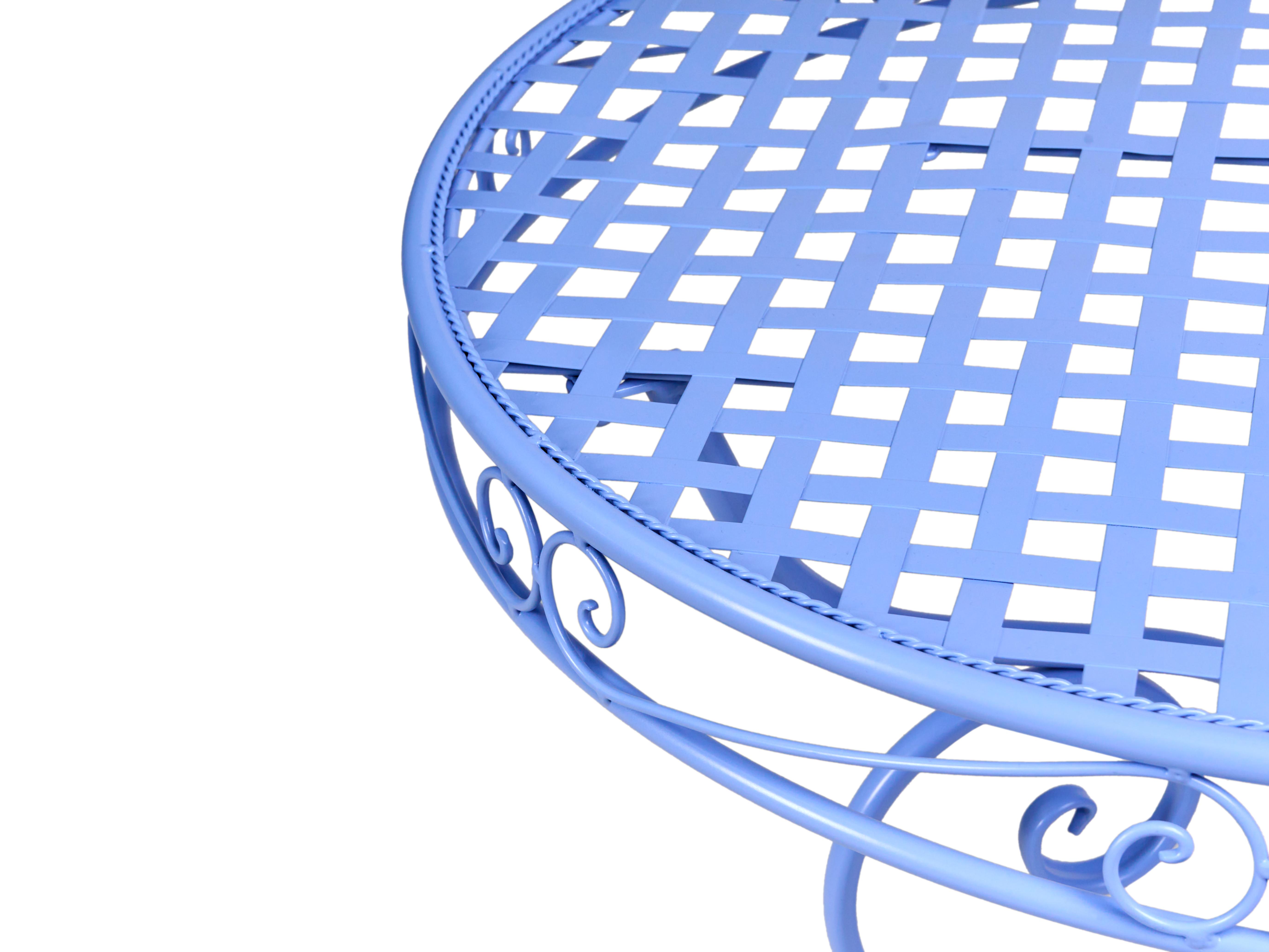 Bistrotafel ALBINIA 70 cm 70 cm Metaal Blauw